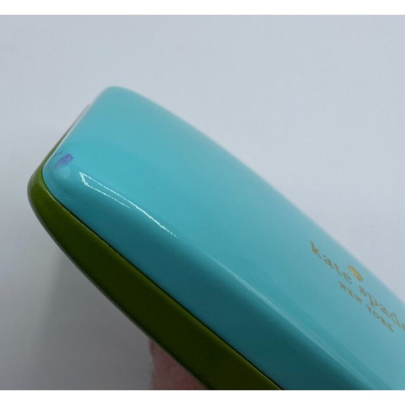 KATE SPADE New York Eyeglass Case Hard Clam Shell GREEN/BLUE - Picture 6 of 9